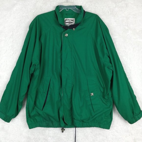 Pacific Trail Mens Jacket Green Full Zip Pockets Lightweight‎ Collared Large - Picture 1 of 13